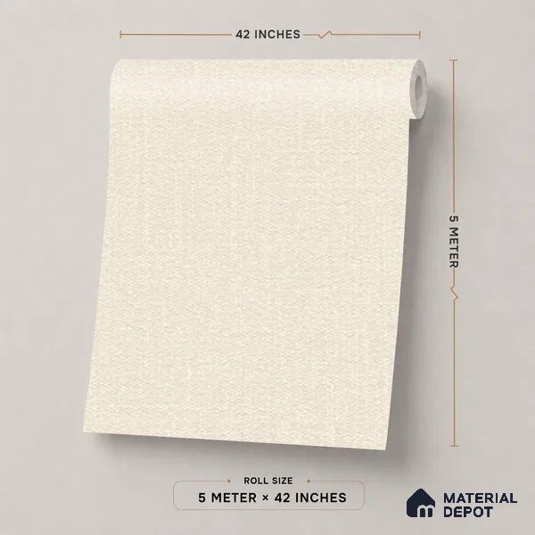 74025-2 | 5 Meter x 42 Inch PVC Plain Look Wallpaper - 57 Sq. Ft. | Minimum 10% wastage during installation