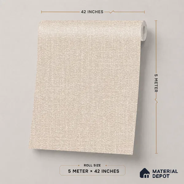 74025-4 | 5 Meter x 42 Inch PVC Plain Look Wallpaper - 57 Sq. Ft. | Minimum 10% wastage during installation