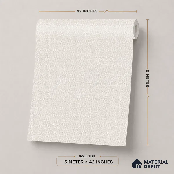 74025-5 | 5 Meter x 42 Inch PVC Plain Look Wallpaper - 57 Sq. Ft. | Minimum 10% wastage during installation