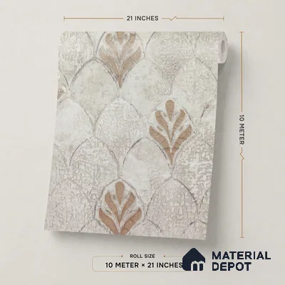 2107 -2 | 10 Meter x 21 Inches Patterned Look Wallpaper - 57.41 Sq. Ft.