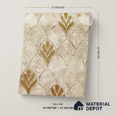 2107 -4 | 10 Meter x 21 Inches Patterned Look Wallpaper - 57.41 Sq. Ft.