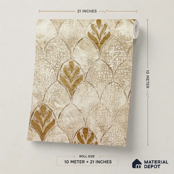2107 -4 | 10 Meter x 21 Inches Patterned Look Wallpaper - 57.41 Sq. Ft.