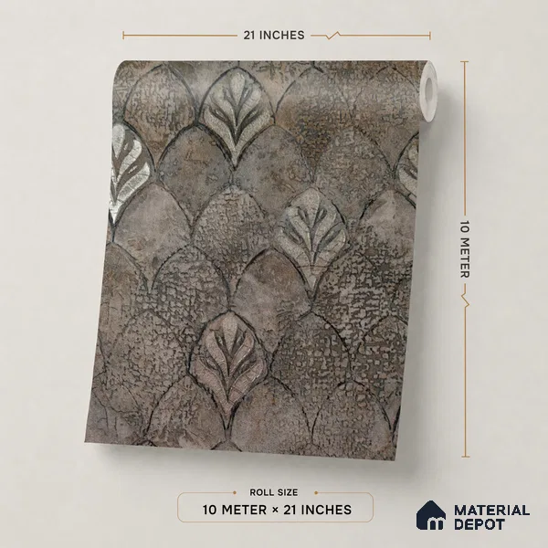 2107 -5 | 10 Meter x 21 Inches Patterned Look Wallpaper - 57.41 Sq. Ft.