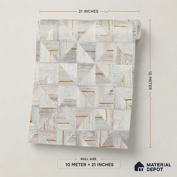 2103 -2 | 10 Meter x 21 Inches Patterned Look Wallpaper - 57.41 Sq. Ft.