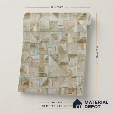 2103 -4 | 10 Meter x 21 Inches Patterned Look Wallpaper - 57.41 Sq. Ft.