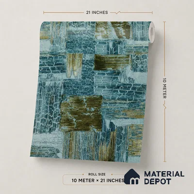 2106 -5 | 10 Meter x 21 Inches Patterned Look Wallpaper - 57.41 Sq. Ft.