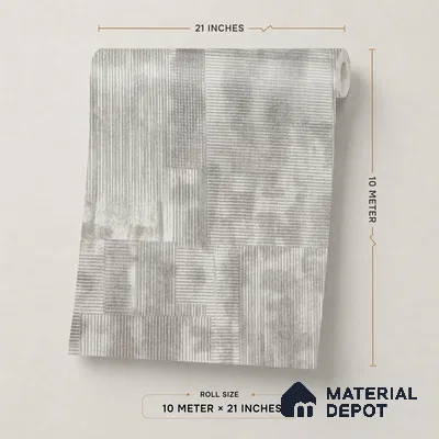 2110 -2 | 10 Meter x 21 Inches Fabric Look Wallpaper - 57.41 Sq. Ft.