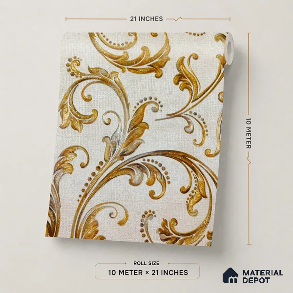 2102 -3 | 10 Meter x 21 Inches Patterned Look Wallpaper - 57.41 Sq. Ft.