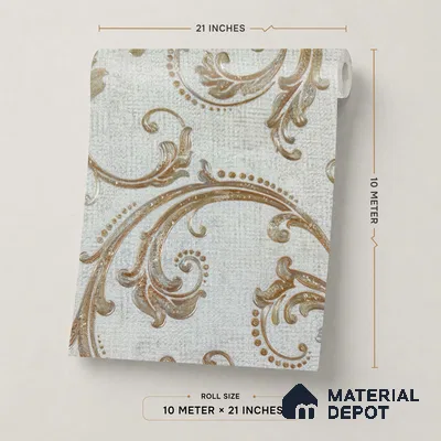 2102 -2 | 10 Meter x 21 Inches Patterned Look Wallpaper - 57.41 Sq. Ft.