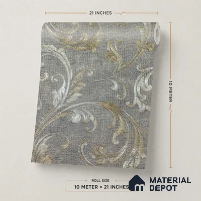 2102 -1 | 10 Meter x 21 Inches Patterned Look Wallpaper - 57.41 Sq. Ft.