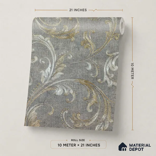 2102 -1 | 10 Meter x 21 Inches Patterned Look Wallpaper - 57.41 Sq. Ft.