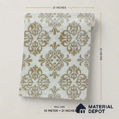 2113 -2 | 10 Meter x 21 Inches Patterned Look Wallpaper - 57.41 Sq. Ft.