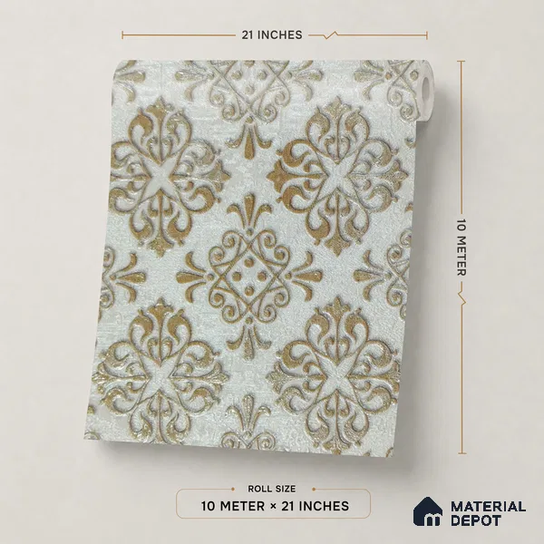 2113 -2 | 10 Meter x 21 Inches Patterned Look Wallpaper - 57.41 Sq. Ft.