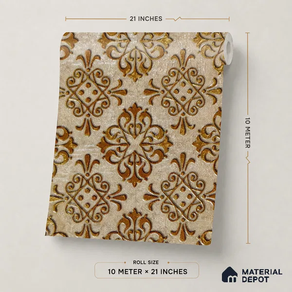 2113 -5 | 10 Meter x 21 Inches Patterned Look Wallpaper - 57.41 Sq. Ft.