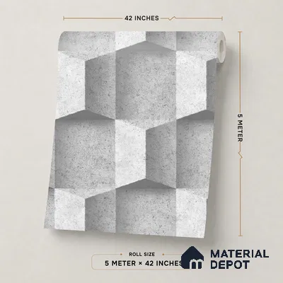 88526-1 | 5 Meter x 42 Inch PVC Patterned Look Wallpaper - 57.41 Sq. Ft. | Minimum 15% wastage during installation
