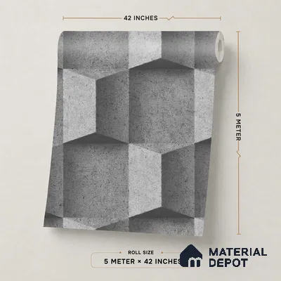 88526-2 | 5 Meter x 42 Inch PVC Patterned Look Wallpaper - 57.41 Sq. Ft. | Minimum 15% wastage during installation