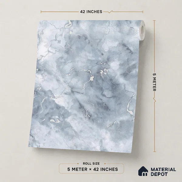 88527-2 | 5 Meter x 42 Inch PVC Marble Look Wallpaper - 57.41 Sq. Ft. | Minimum 10% wastage during installation