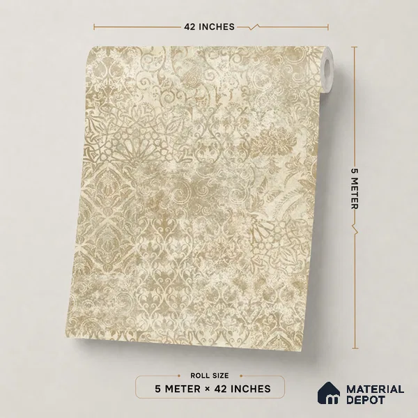 88529-1 | 5 Meter x 42 Inch PVC Patterned Look Wallpaper - 57.41 Sq. Ft. | Minimum 15% wastage during installation
