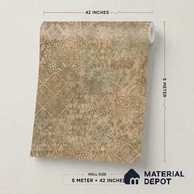 88529-2 | 5 Meter x 42 Inch PVC Patterned Look Wallpaper - 57.41 Sq. Ft. | Minimum 15% wastage during installation