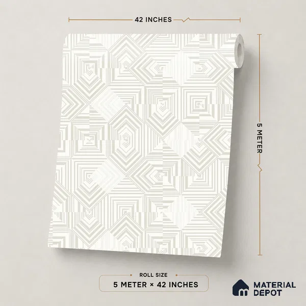 88530-2 | 5 Meter x 42 Inch PVC Patterned Look Wallpaper - 57.41 Sq. Ft. | Minimum 15% wastage during installation
