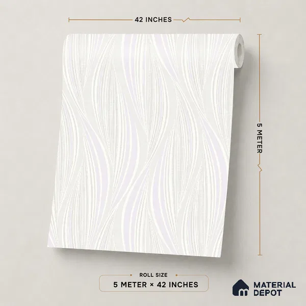 88531-2 | 5 Meter x 42 Inch PVC Patterned Look Wallpaper - 57.41 Sq. Ft. | Minimum 15% wastage during installation