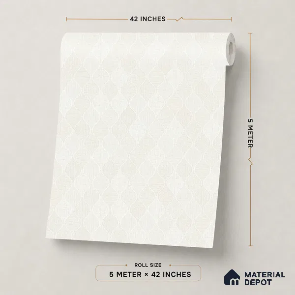 88538-2 | 5 Meter x 42 Inch PVC Patterned Look Wallpaper - 57.41 Sq. Ft. | Minimum 15% wastage during installation