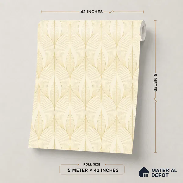 88540-1 | 5 Meter x 42 Inch PVC Patterned Look Wallpaper - 57.41 Sq. Ft. | Minimum 15% wastage during installation