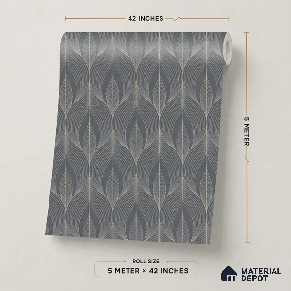 88540-4 | 5 Meter x 42 Inch PVC Patterned Look Wallpaper - 57.41 Sq. Ft. | Minimum 15% wastage during installation