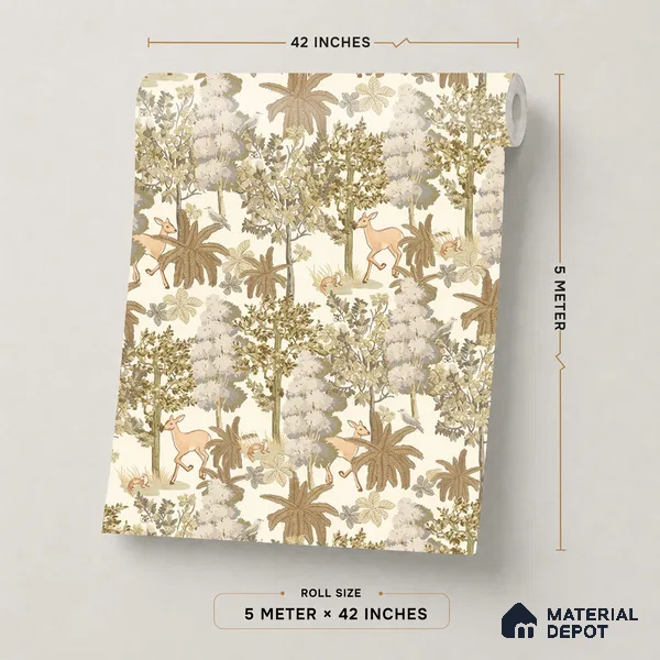 OR01-2 | 5 Meter x 42 Inch PVC Nature Look Wallpaper - 57 Sq. Ft. | Minimum 15% wastage during installation