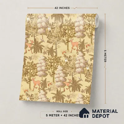 OR01-4 | 5 Meter x 42 Inch PVC Nature Look Wallpaper - 57 Sq. Ft. | Minimum 15% wastage during installation
