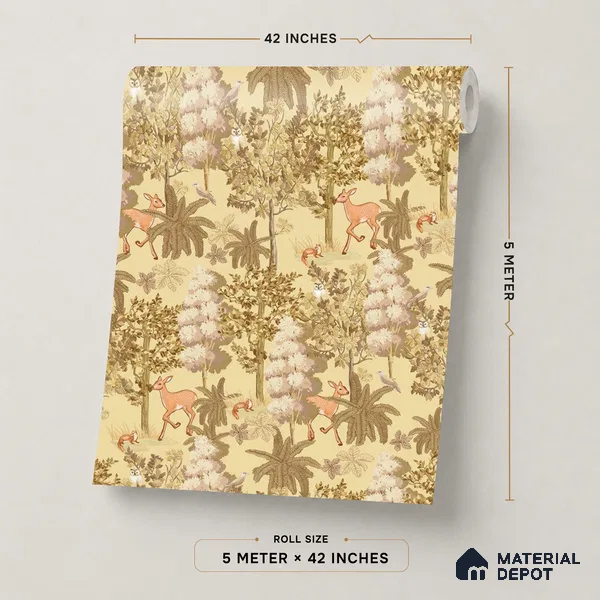 OR01-4 | 5 Meter x 42 Inch PVC Nature Look Wallpaper - 57 Sq. Ft. | Minimum 15% wastage during installation