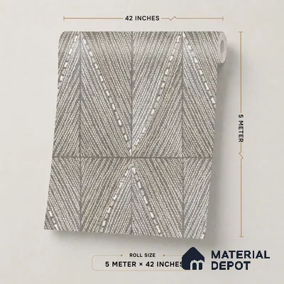 OR02-3 | Warm Taupe Diamond Dot Texture PVC Patterned Wallpaper - 5 Meter x 42 Inch, 57 Sq. Ft. (Min. 15% Wastage)