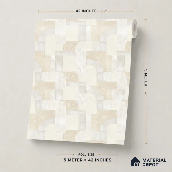 OR03-2 | 5 Meter x 42 Inch PVC Patterned Look Wallpaper - 57 Sq. Ft. | Minimum 15% wastage during installation