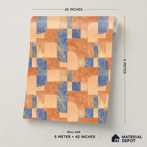 OR03-4 | 5 Meter x 42 Inch PVC Patterned Look Wallpaper - 57 Sq. Ft. | Minimum 15% wastage during installation