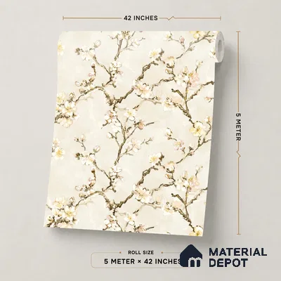 OR05-2 | 5 Meter x 42 Inch PVC Florals Look Wallpaper - 57 Sq. Ft. | Minimum 15% wastage during installation