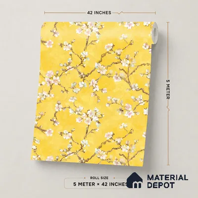 OR05-3 | 5 Meter x 42 Inch PVC Florals Look Wallpaper - 57 Sq. Ft. | Minimum 15% wastage during installation