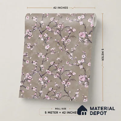 OR05-5 | 5 Meter x 42 Inch PVC Florals Look Wallpaper - 57 Sq. Ft. | Minimum 15% wastage during installation