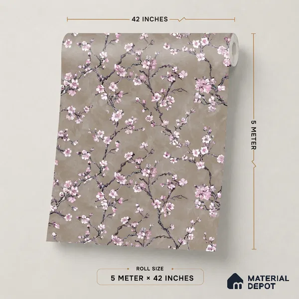 OR05-5 | 5 Meter x 42 Inch PVC Florals Look Wallpaper - 57 Sq. Ft. | Minimum 15% wastage during installation