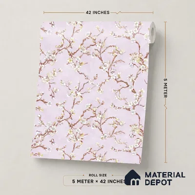 OR05-6 | 5 Meter x 42 Inch PVC Florals Look Wallpaper - 57 Sq. Ft. | Minimum 15% wastage during installation