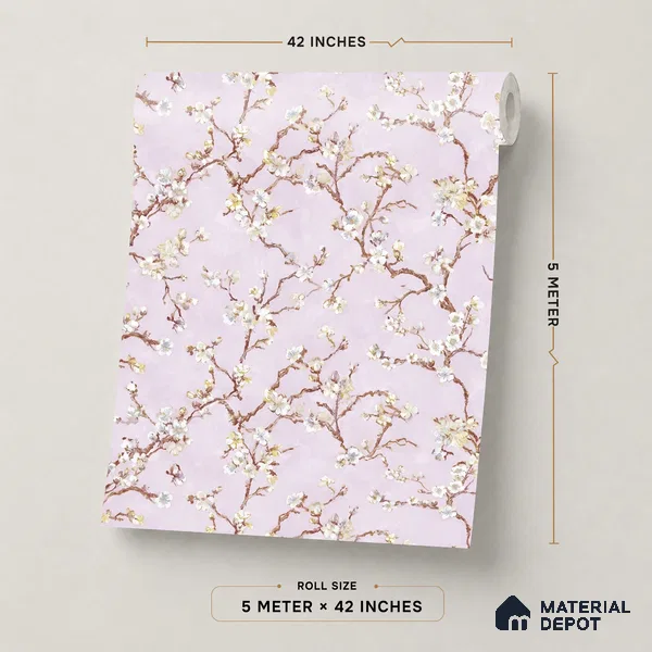 OR05-6 | 5 Meter x 42 Inch PVC Florals Look Wallpaper - 57 Sq. Ft. | Minimum 15% wastage during installation