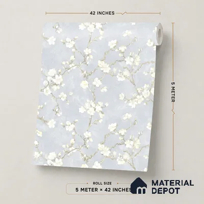 OR05-1 | 5 Meter x 42 Inch PVC Florals Look Wallpaper - 57 Sq. Ft. | Minimum 15% wastage during installation