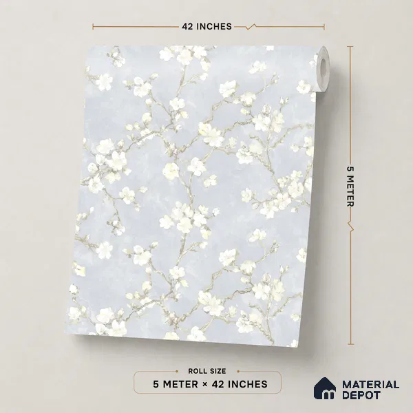 OR05-1 | 5 Meter x 42 Inch PVC Florals Look Wallpaper - 57 Sq. Ft. | Minimum 15% wastage during installation