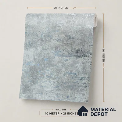 Z1006-6 | Grey Weathered Concrete PVC Textured Wallpaper - 10 Meter x 21 Inch, 57 Sq. Ft. (Min. 15% Wastage)