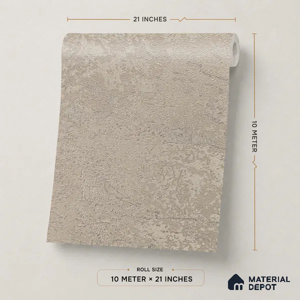 Z1005-2 | Taupe Weathered Plaster PVC Textured Wallpaper - 10 Meter x 21 Inch, 57 Sq. Ft. (Min. 15% Wastage)