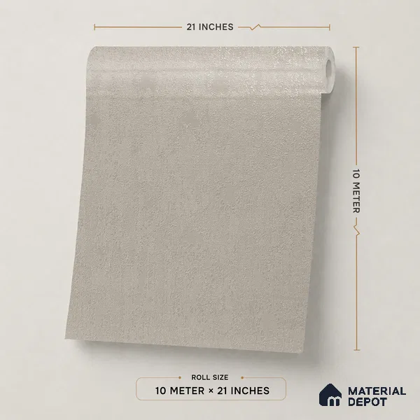 Z1009-1 | Taupe Smooth Sheen PVC Textured Wallpaper - 10 Meter x 21 Inch, 57 Sq. Ft. (Min. 15% Wastage)