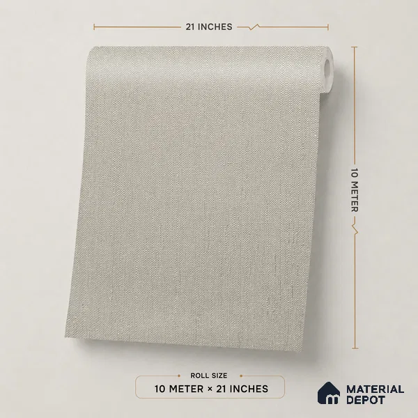 Z1002-1 | Taupe Fine Weave PVC Textured Wallpaper - 10 Meter x 21 Inch, 57 Sq. Ft. (Min. 15% Wastage)