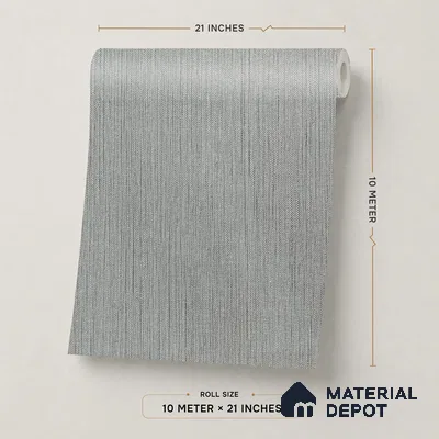 Z1002-3 | Grey Vertical Strie PVC Textured Wallpaper - 10 Meter x 21 Inch, 57 Sq. Ft. (Min. 15% Wastage)
