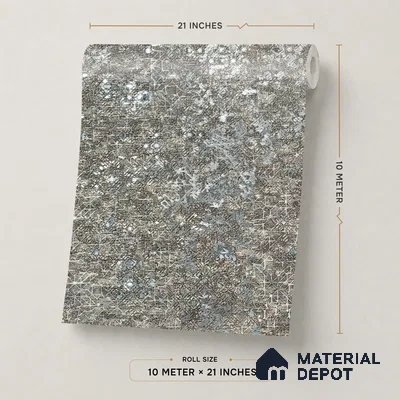 Z1007-6 | Grey Oxidised Speckle PVC Textured Wallpaper - 10 Meter x 21 Inch, 57 Sq. Ft. (Min. 15% Wastage)