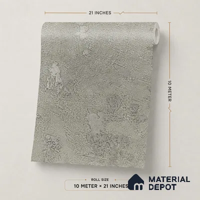 Z1000-9 | Grey Rough Plaster PVC Textured Wallpaper - 10 Meter x 21 Inch, 57 Sq. Ft. (Min. 15% Wastage)