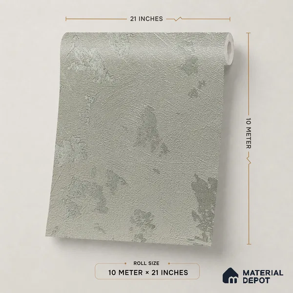 Z1000-2 | Grey Cloudy Plaster PVC Textured Wallpaper - 10 Meter x 21 Inch, 57 Sq. Ft. (Min. 15% Wastage)
